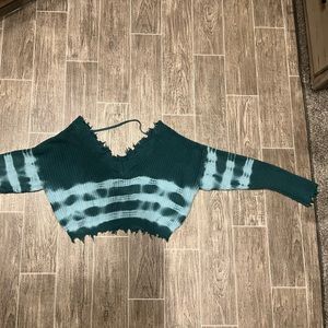 Tidye aqua knit sweater